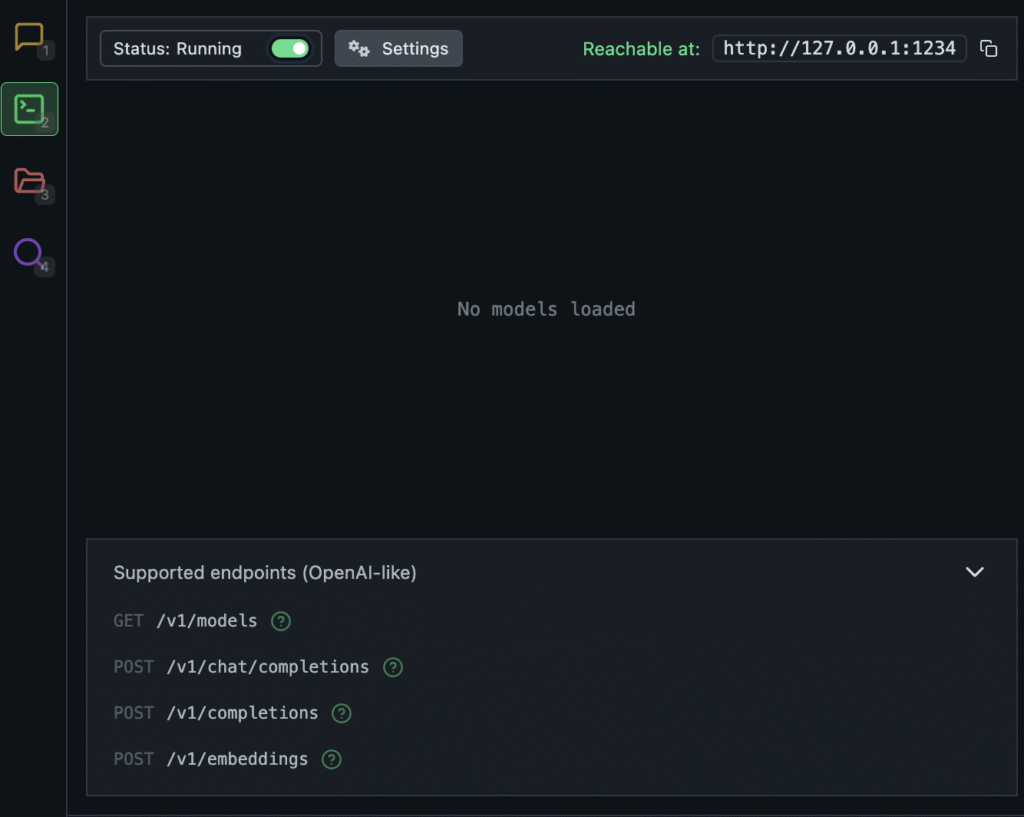 Server to run the models locally